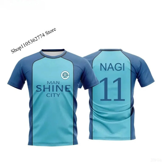 Anime Manshine City Uniform Boys Shirt T-shirt NAGI Japanese Anime Role Playing Top Men's and Women's Maillot Jersey