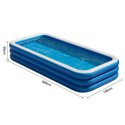 Kiddie Swimming Pool Extra Large Family-Inflatable Family Lounge Above Ground Swim Center Large Perfect for Summer Outdoor.