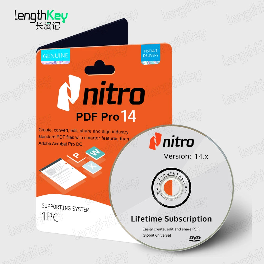 24/7 Delivery Nitro PDF Pro 14 Genuine Original Global Lifetime Edited PDF Card with full guarantee and warranty