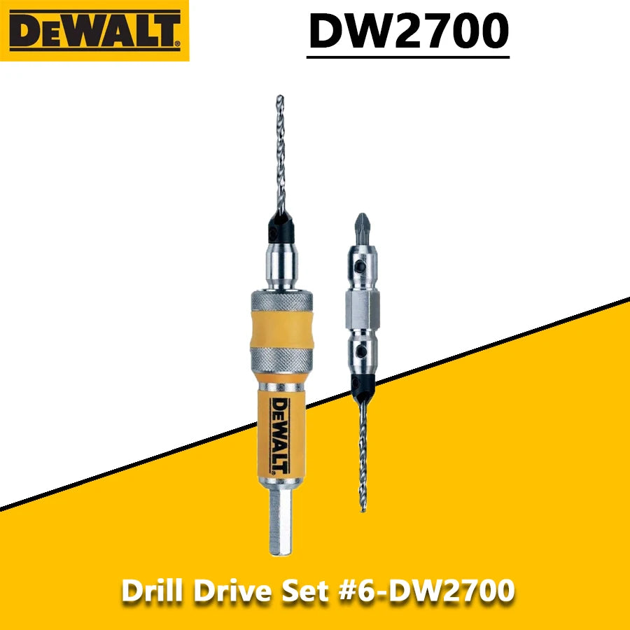 DEWALT DW2700 #6 Drill Drive Set Drill Flip Drive Complete Unit 2 in 1 Countersink Wood Drill Bit 6mm Accessories