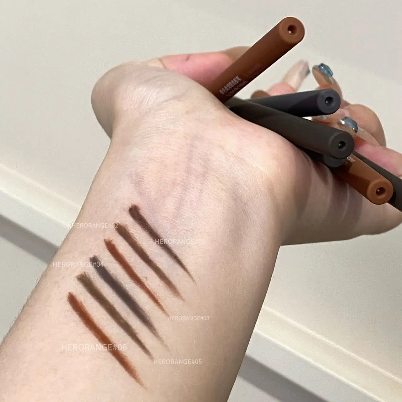 Pumpkin Brown Eyeliner Gel Pencil Waterproof Matte Smooth Quick Dry Non-Smudge Easy Wear Under Eye Liner Shadow Stick Makeup