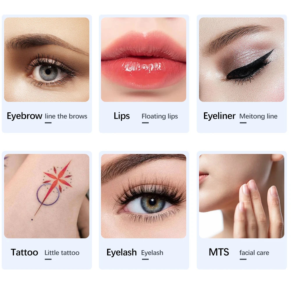 Wireless PMU Machine-Permanent Eyebrow Makeup Tattoo Machine Kit or Disposable Sterilized Tattoo Needle for Eyebrow Lip Eyeliner