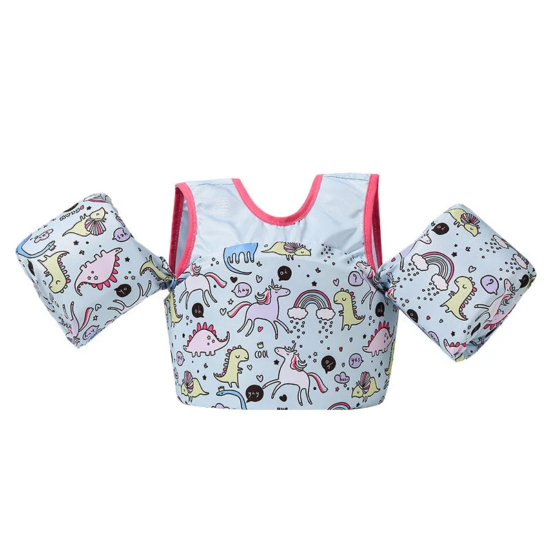 Swim Vest for Kids, Toddler Pool Floaties, Children Swimming Vest with Adjustable Strap, Swim Jacket Water Wing Arm Float Beach