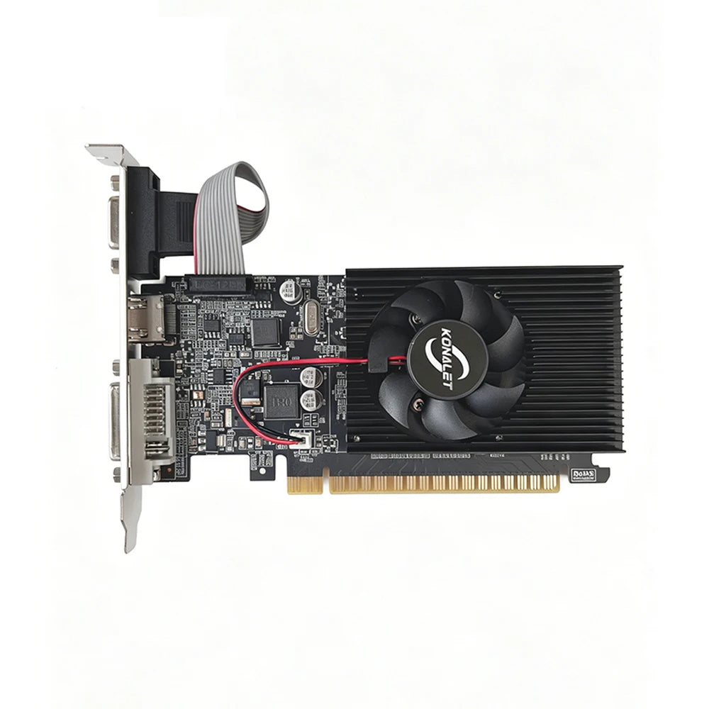 GT610 2GB DDR3 GPU 64bit PCI Express x16 Video Card HDMI DVI VGA Low Profile Graphics Card for Office PC
