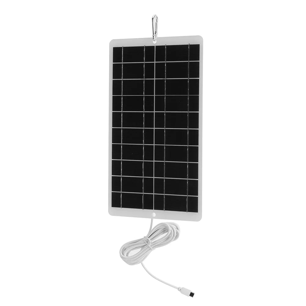 20W 5V Battery Charger Solar Panel Waterproof 1600MA Outdoor Solar Panels Type-C Output Scratchproof 3V-5V Mobile Phone Chargers