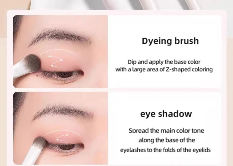 5/8/10pcs Natural Eye Makeup Brushes Set Detail Eyeshadow Brush Makeup Brush Kit White Ultra Soft Eyeshadow Eyeliner Makeup Tool
