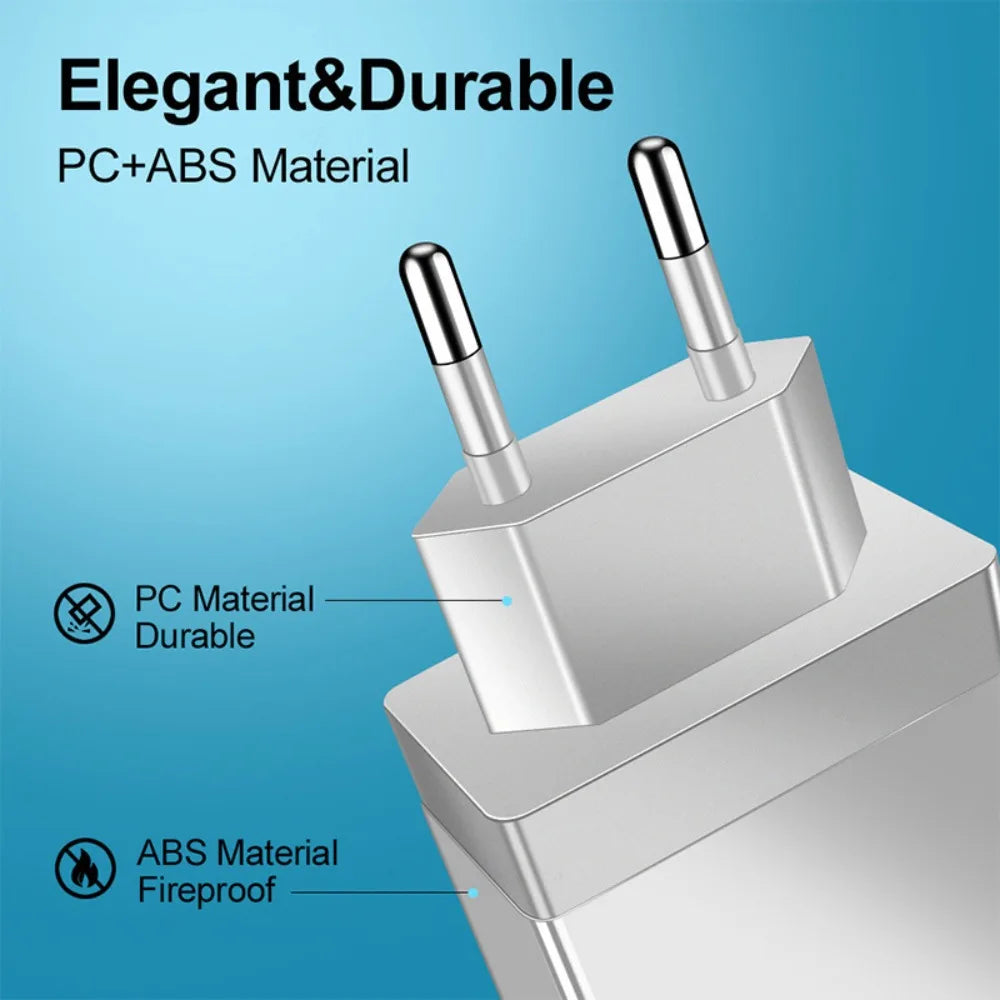 3A EU/US Plug USB Charger 4 Ports Quick Charge 3.0 Mobile Phone Charger Adapter For iPhone Huawei Xiaomi Travel Mobile Charger