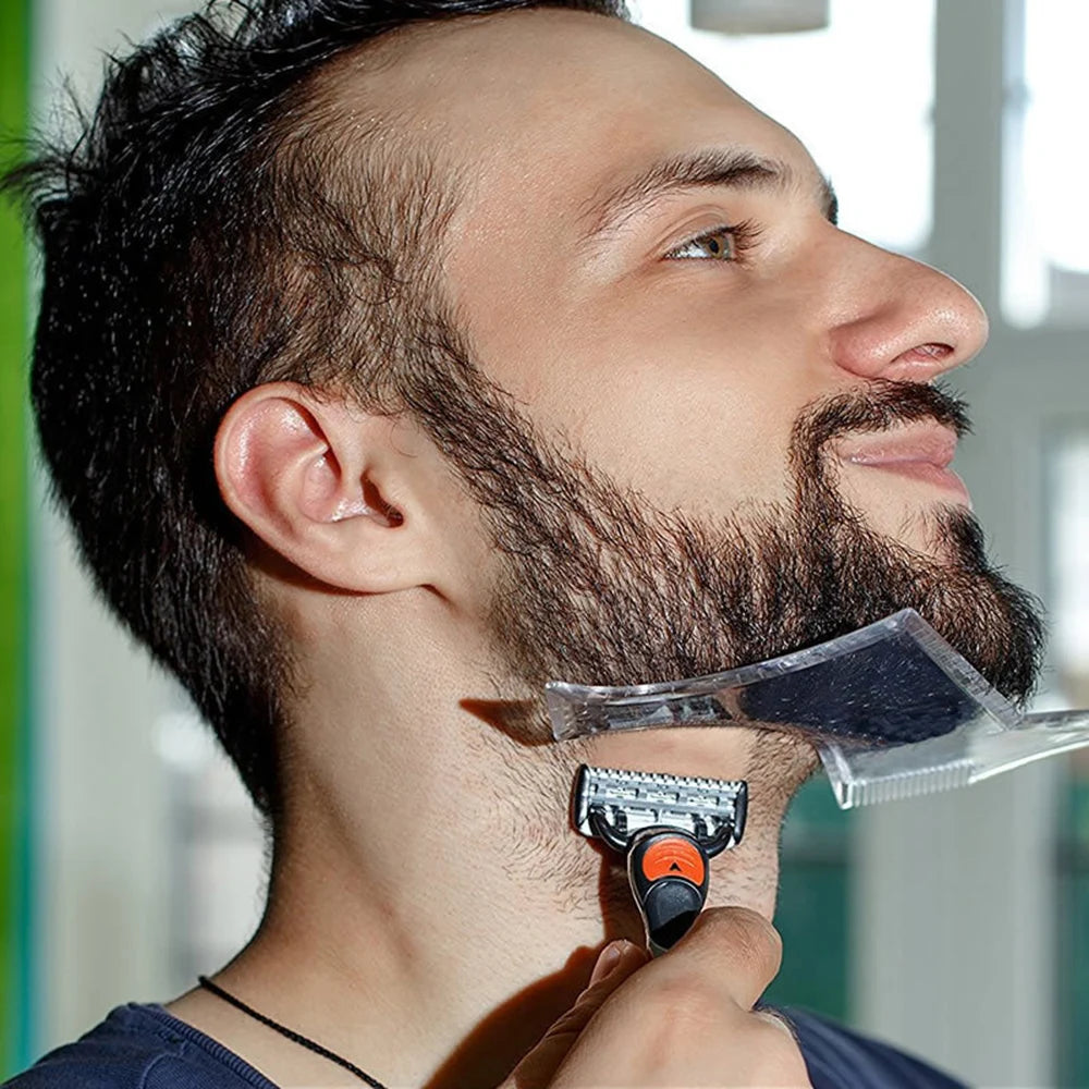 Beard Comb Sideburns Styling Comb Ribbon Brush Trimming Template Beard Styling Comb Makeup Comb Use With Beard Trimmer Or Razor