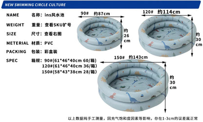 Ins Baby Inflatable Swimming Toys Outdoor Paddling Pool Infant Pool Round Children Swim Room Bath Pool Swimming Ring Gifts bébé
