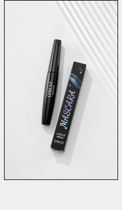 Glitter Diamond Mascara Waterproof Smudge-Proof Volumizing Lengthening Sparkling Snowflake Flake Clump-Free Lasting Party Makeup