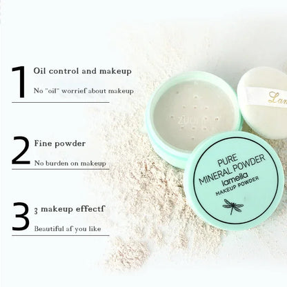Smooth Finish Loose Powder Light and Transparent Makeup Setting Powder Oil Control Long-lasting Matte Effect Makeup Powder
