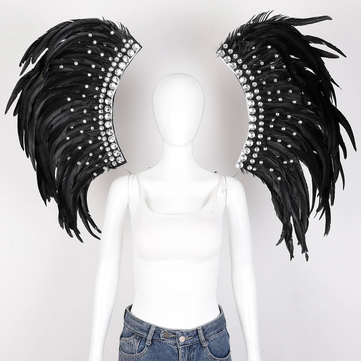 Halloween Carnival Feather Samba Costume Party Bar Performance Role Playing Props Makeup Dance Feather Wings Parade