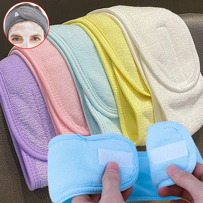 Fashion Women Wide Hairband Adjustable Makeup Wash Face Toweling Hair Wrap Headbands Face Washing Yoga Hair Make Up Accessories