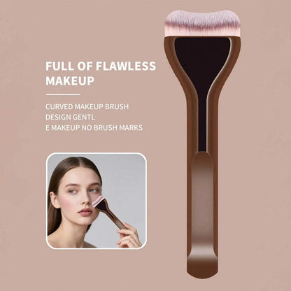 MAANGE 2pcs Foundation Makeup Brushes Set Ultra Thin Top Mask Brush For Liquid Cream Cosmetics Blending Beauty Tool Premium Gift
