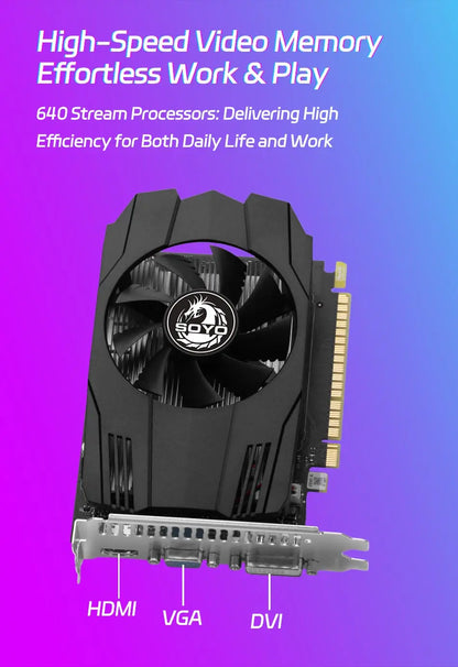 SOYO Graphics Cards NVIDIA GeForce GTX 750TI 4G GDDR5 128bit HDMI compatibili DVI*1 VGA*1 Video Card For Desktop Gaming Computer