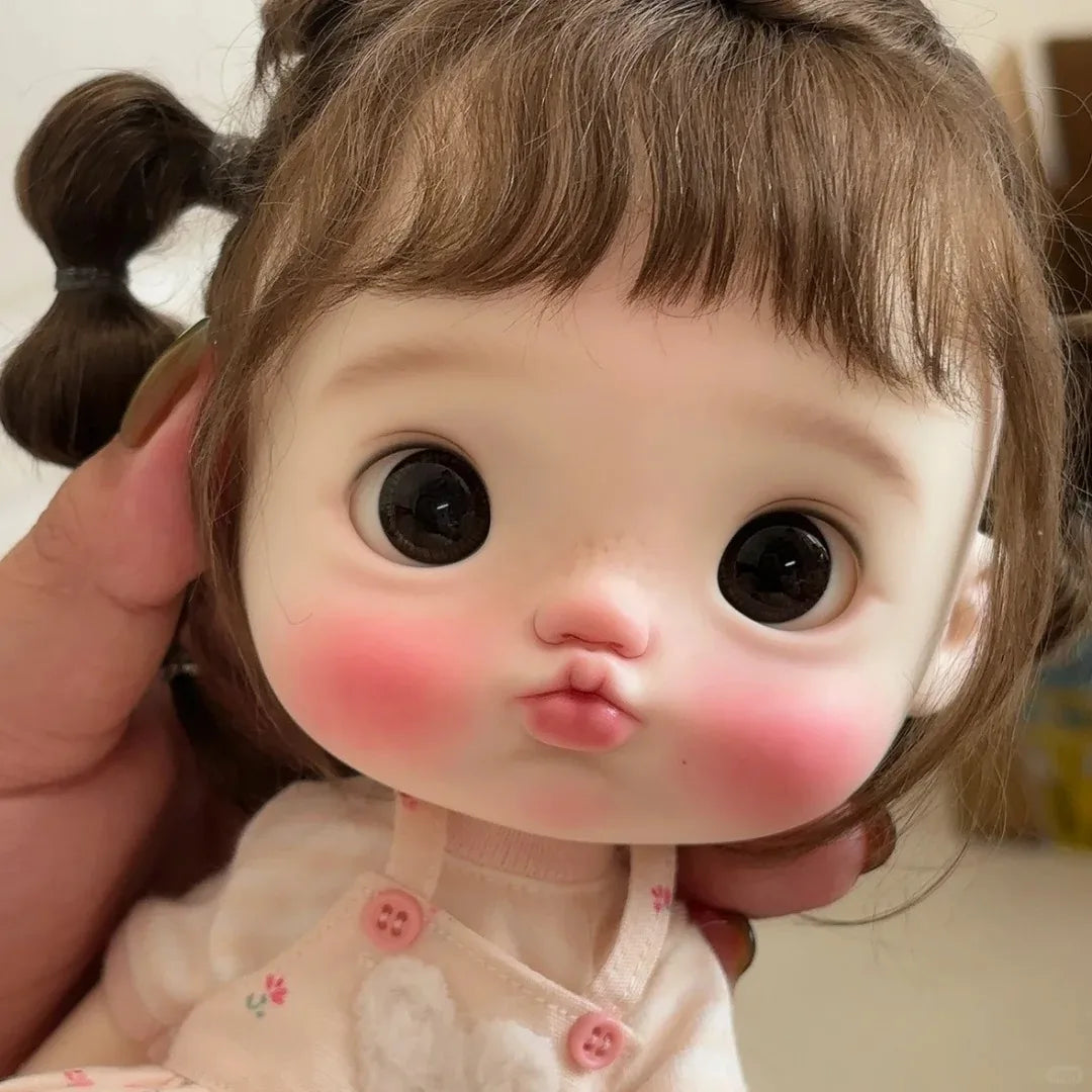 New BJD doll 1/6-zhuzhubao large head series doll resin material DIY makeup doll model toy Multiple  from stock