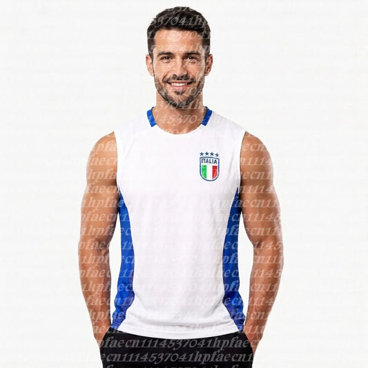 Summer Italian national football team sleeveless sports training vest men's printed breathable quick drying vest FamilyMatching
