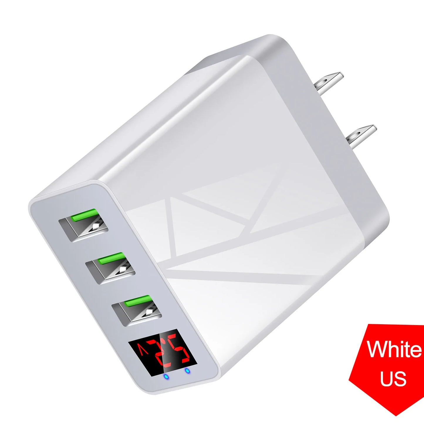 3.4A USB Charger Digital Display Fast Charging Quick Charge 3.0 Mobile Phone Chargers Adapter For iPhone Samsung Xiaomi Huawei