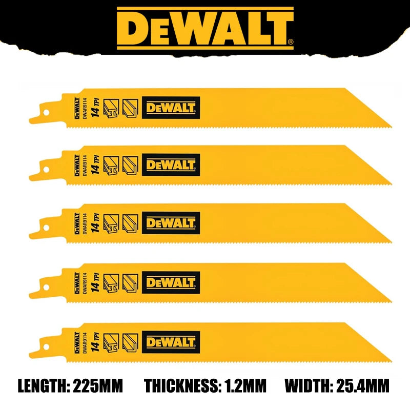 DEWALT Original Bi-Metal Reciprocating Saw Blades Sturdy Durable Tools Accessories DW4808 DW4802 DW4812 DW4813 DWA4186