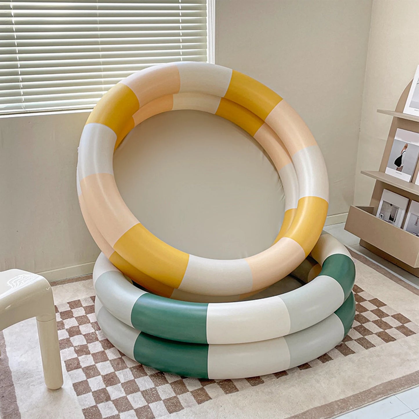 Inflatable Pool Baby Retro Blow Up Swimming Pool Family Cute Style Thickened Water Pool