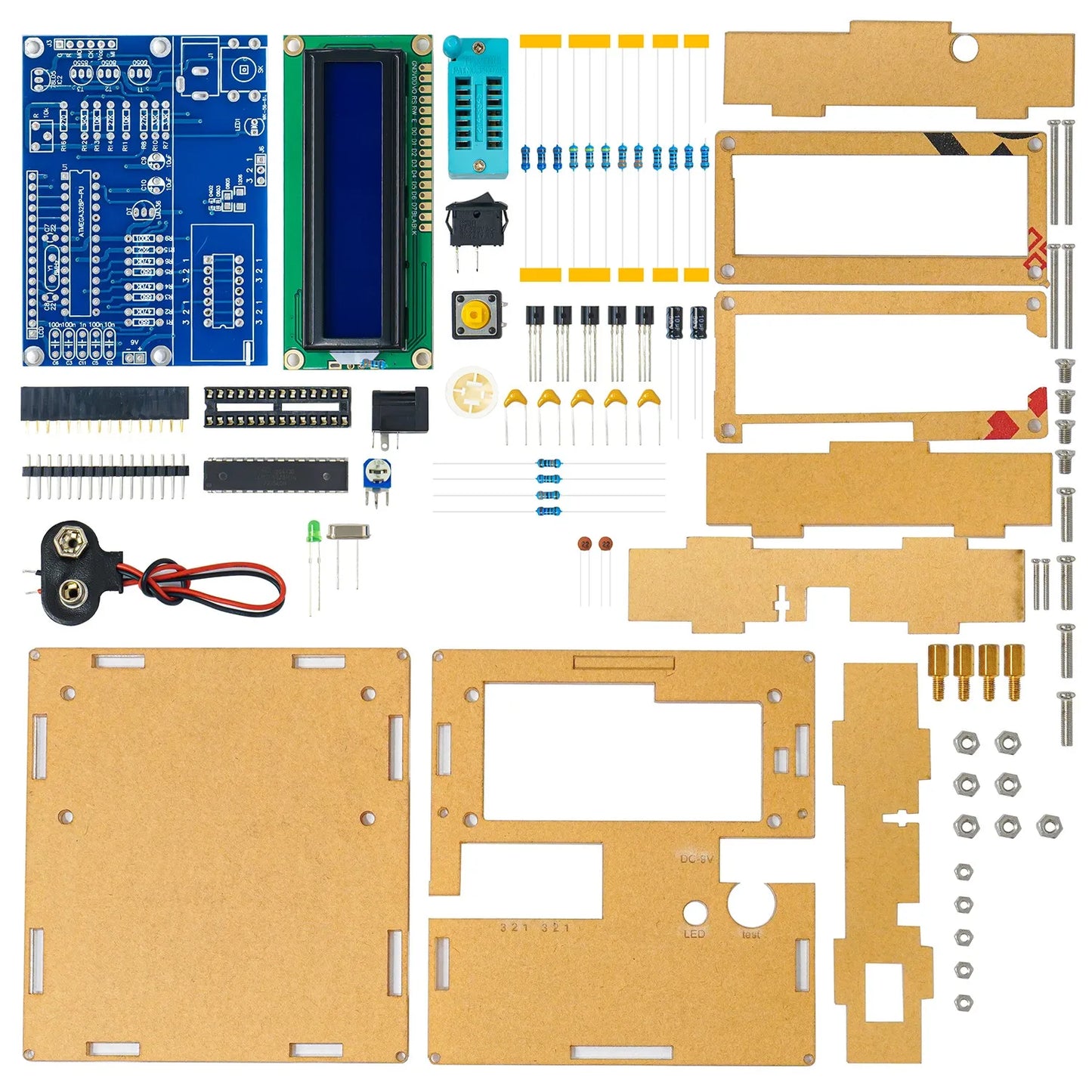 Transistor Tester Kit Resistance Capacitance Triode Electronic Measurement Replaces Multimeter DIY Assembly Parts