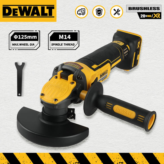 DEWALT DCG409 20V Brushless Cordless Angle Grinder: 125mm Rechargeable Portable Cutting & Polishing Power Tool