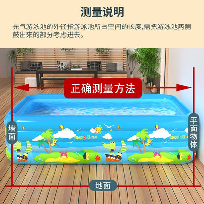 Large Foldable Inflatable Swimming Pool for Kids Adults Baby Family Indoor Outdoor Backyard Thickened Durable Summer Fun Pool