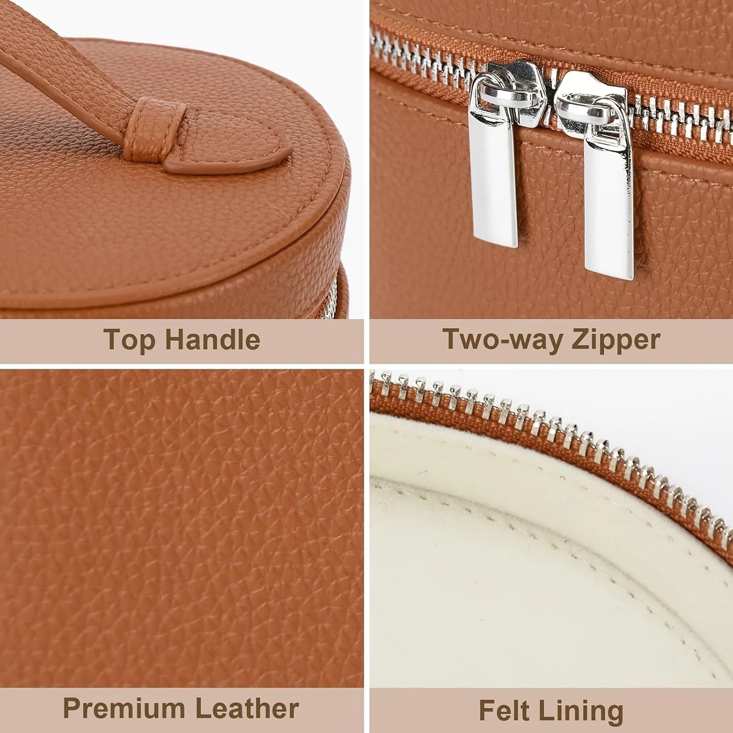 Large Capacity PU Leather Makeup Bag Portable Makeup Box For Women Girls Travel Toiletry Cosmetic Organizer