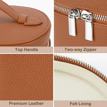 Large Capacity PU Leather Makeup Bag Portable Makeup Box For Women Girls Travel Toiletry Cosmetic Organizer
