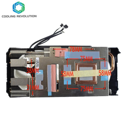 Graphics card heatsink fan FDC1012S9-C for Palit RTX2060 2060S 2070 Graphics card cooling F259W-1B0