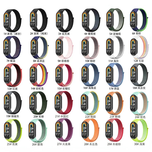 Nylon Loop Strap For Xiaomi Mi Band 10 Smart Watch Belt Wristband Breathable Watchband Correa For Mi Band 9/8 Strap Accessories