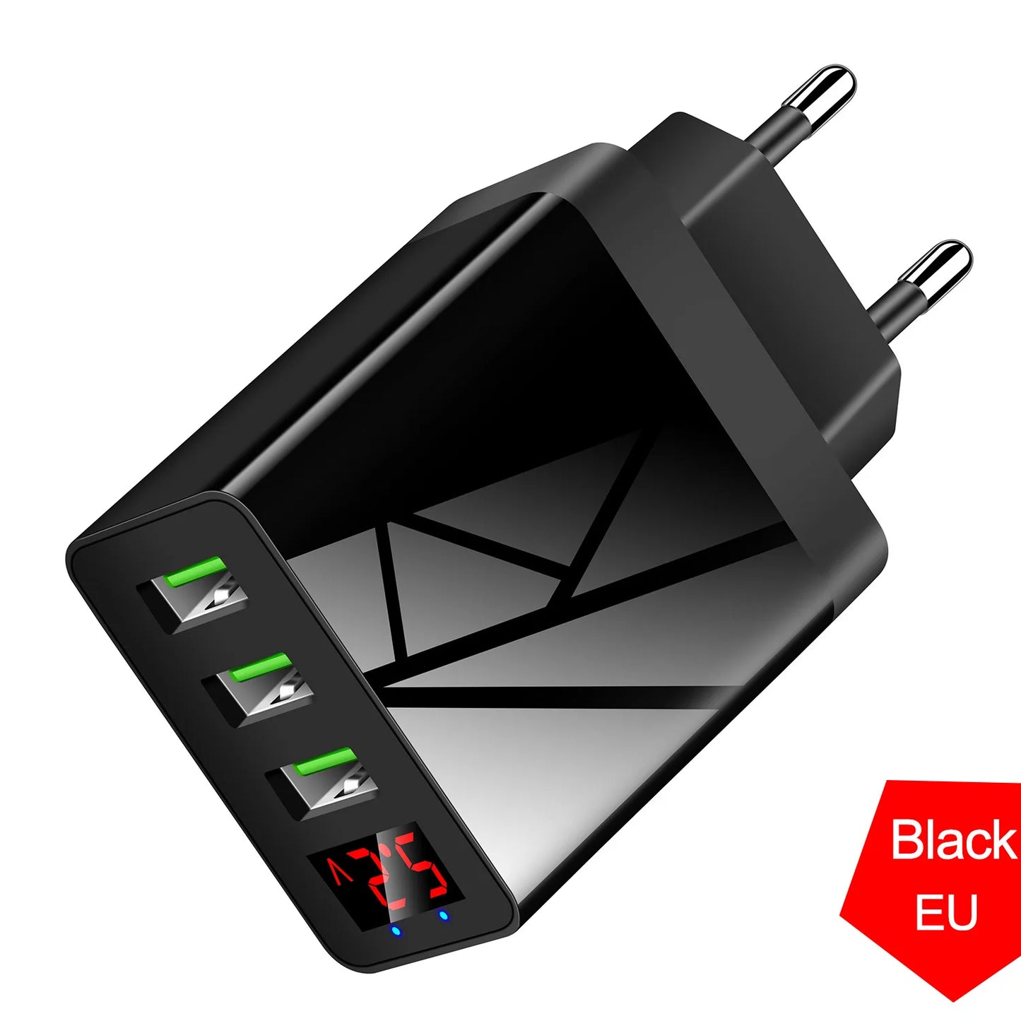 3.4A USB Charger Digital Display Fast Charging Quick Charge 3.0 Mobile Phone Chargers Adapter For iPhone Samsung Xiaomi Huawei