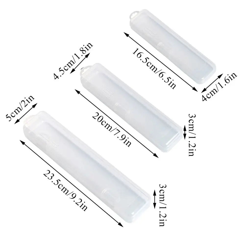 1Pcs Eyebrow Pencil Tableware Chopsticks Makeup Brush Storage Box Transparent Portable Plastic Box Organizer Multifunctional