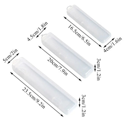 1Pcs Eyebrow Pencil Tableware Chopsticks Makeup Brush Storage Box Transparent Portable Plastic Box Organizer Multifunctional