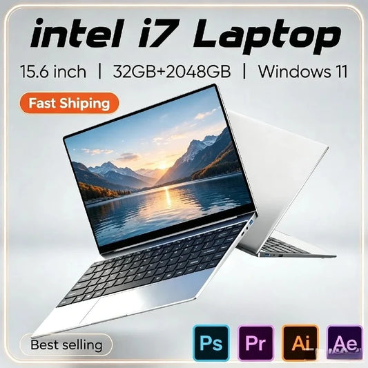 LENO 14.1" Ultra Slim Laptop 32GB 2TB Windows 11 Intel Core i7 8650U Gaming Computer PC Gamer office Notebook 1920*1080 HD