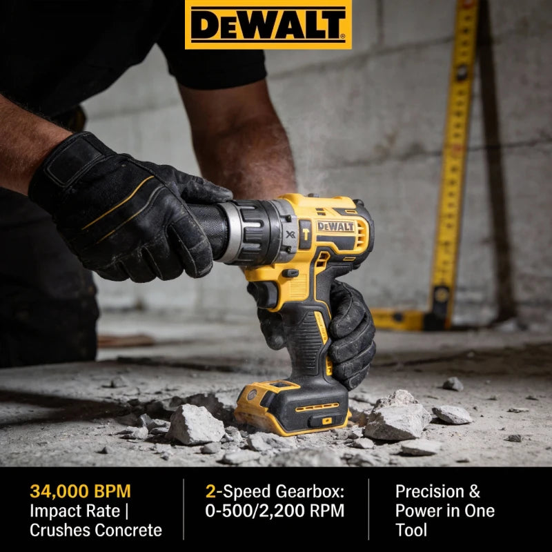 Dewalt DCD796 Cordless Brushless Impact Drill Brushless Drill Multifunctional Rechargeable Portable 20V Battery Power Tools