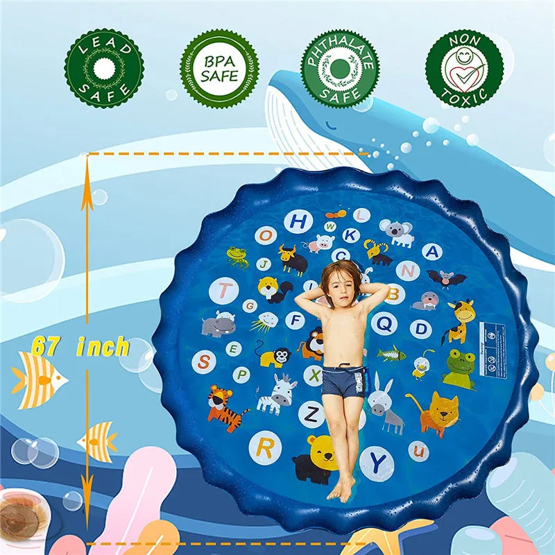 Water Fun toys outdoor water splash pad PVC inflatable swimming pool pad outdoor lawn play pad water amusement splash pad