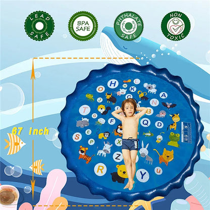 Water Fun toys outdoor water splash pad PVC inflatable swimming pool pad outdoor lawn play pad water amusement splash pad