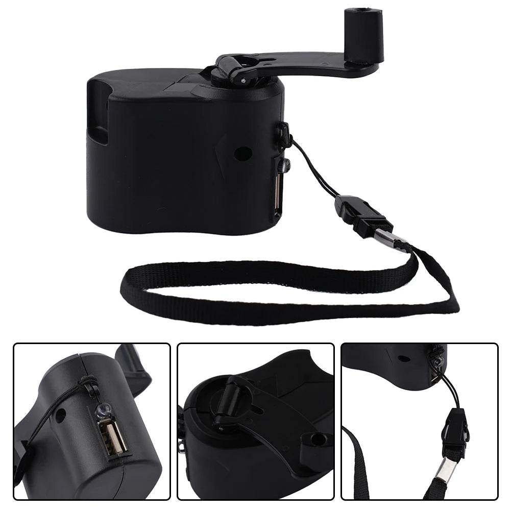 5.5V Hand Crank Phone Charger (USB Cable Not Included)Generator Manual Dynamo Mobile Charge Electric Equipment Parts Tools