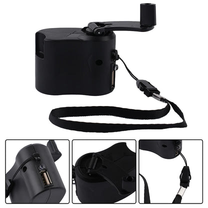 5.5V Hand Crank Phone Charger (USB Cable Not Included)Generator Manual Dynamo Mobile Charge Electric Equipment Parts Tools
