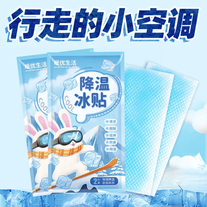 Summer Cooling Gel Patches Ice Cold Stickers Heatstroke Relief Cooling Pads Adults Portable Phone Heat Dissipation Cool Patches