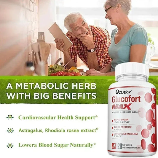 Glucofort Supplement Capsule with Vitamin C, Ginseng, Advanced Blood Sugar Support, Promotes Immune, Boosts Metabolism