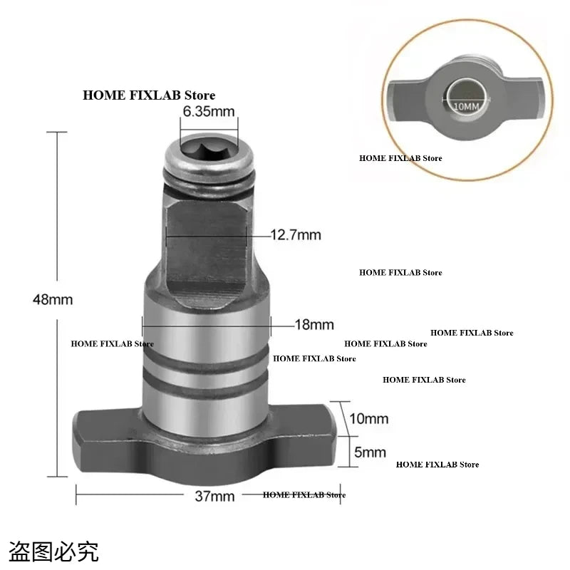 For Parkside A1 B2 for Dewalt Tools Wrench Spindle Anvil for Electric Brushless Impact Shaft Accessories Refitted Screwdriver