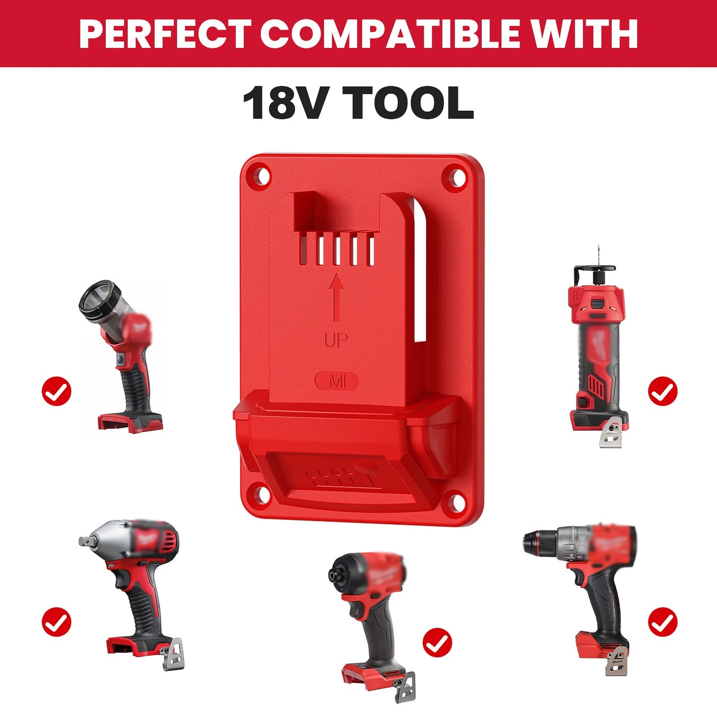 5Packs Tool Holders for Dewalt 20V 12V Drill Tool Mount Fit For Milwaukee M18 Tools