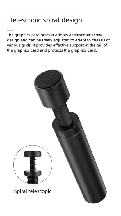 Ldpcsj computer graphics card bracket vertical vertical telescopic jack acrylic adjustable fixed graphics card support frame