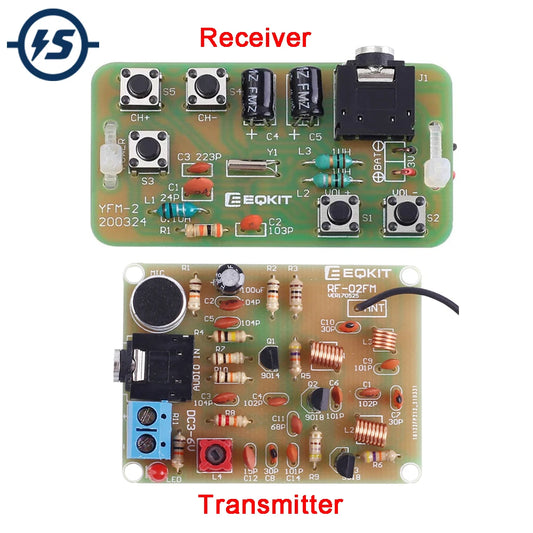 DIY Electronic Kit FM Stereo Radio Module 76-108MHz Wireless Transmitter Receiver Circuit PCB Board Soldering Practice Project