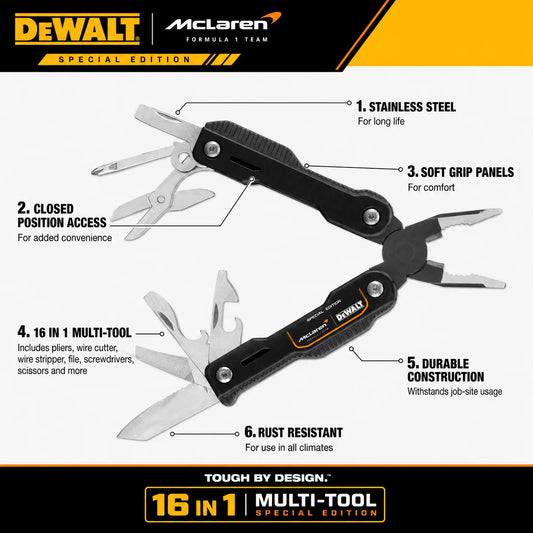 DEWALT DWHT71844 DEWALT X McLaren F1 Team Special Edition Multi Tool Hand Tools