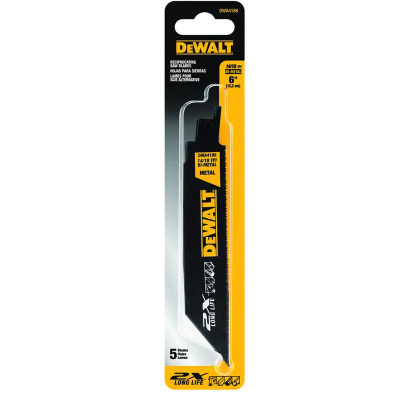 DEWALT Original Bi-Metal Reciprocating Saw Blades Sturdy Durable Tools Accessories DW4808 DW4802 DW4812 DW4813 DWA4186