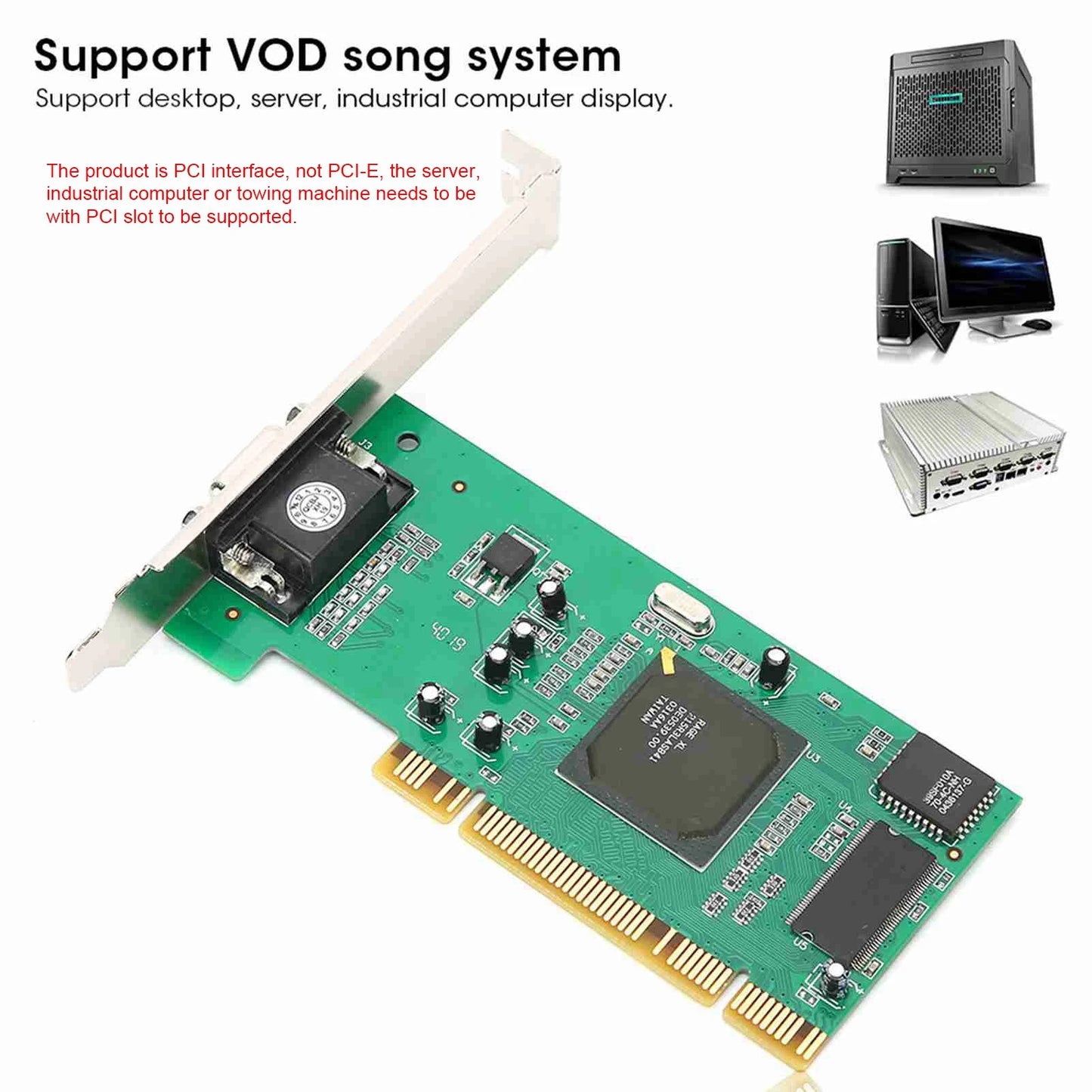 Graphics Card VGA PCI 8MB 32Bit Desktop Computer Accessories Multi Display for ATI Rage XL VGA Card PCI Graphics Card Video Card