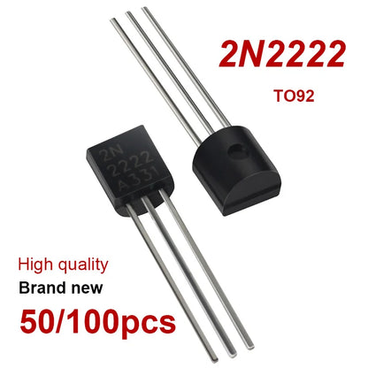 50/100PCS SAMIROB Transistor Kit 2N2222 TO92 NPN 30v 800MA Transistors Electronic kit
